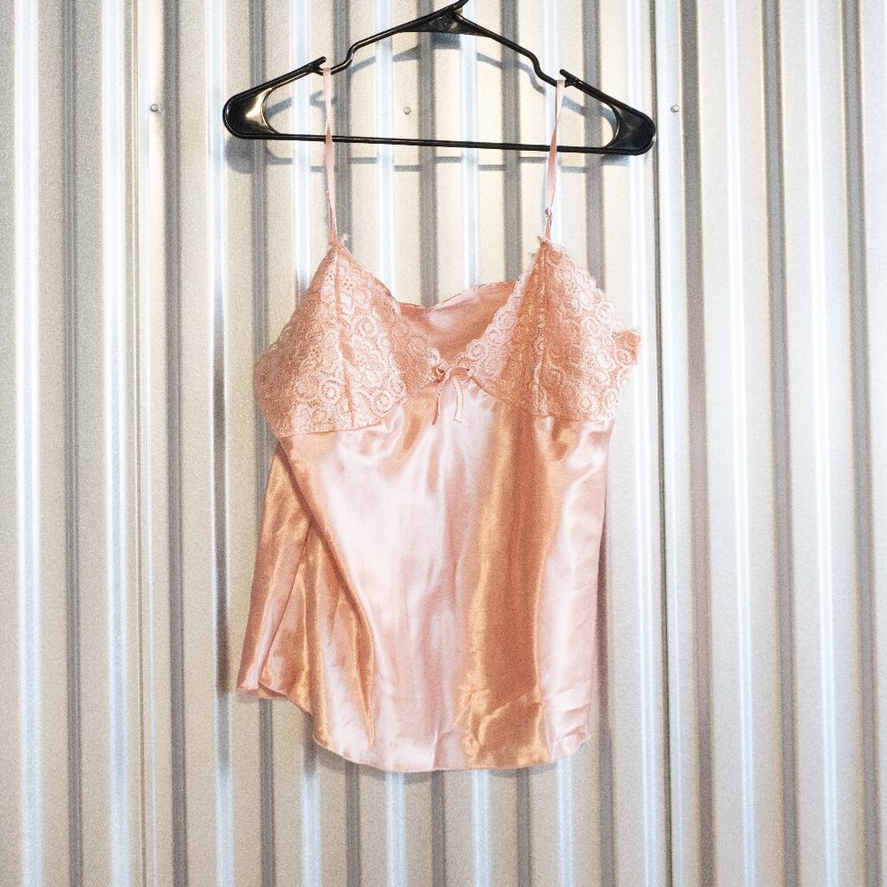 Unbranded pink satin camisole top (XL)